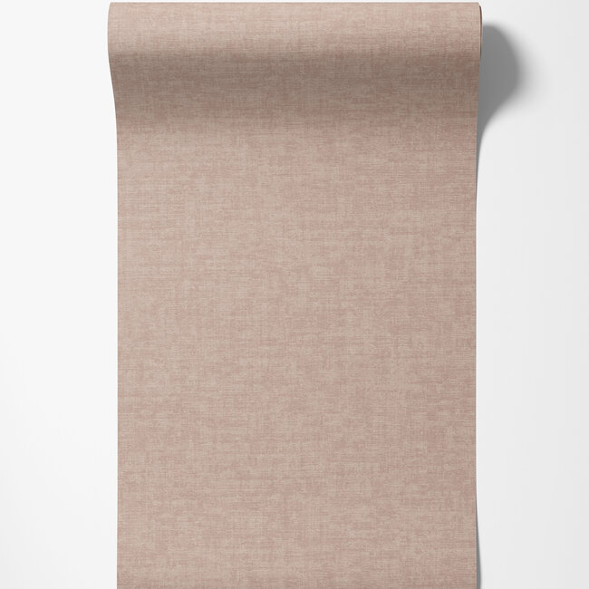 Dutch Wallcoverings Vliesbehang - Linen & Textures - uni roze - VT10021