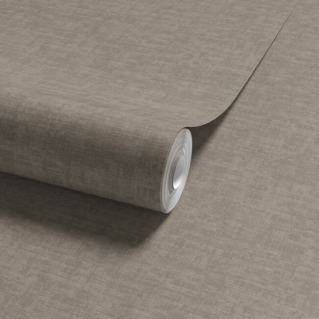 Dutch Wallcoverings Vliesbehang - Linen & Textures - uni bruin - VT10028
