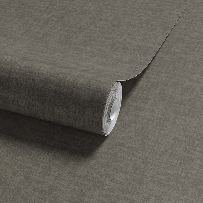 Dutch Wallcoverings Vliesbehang - Linen & Textures - uni grijs - VT10029