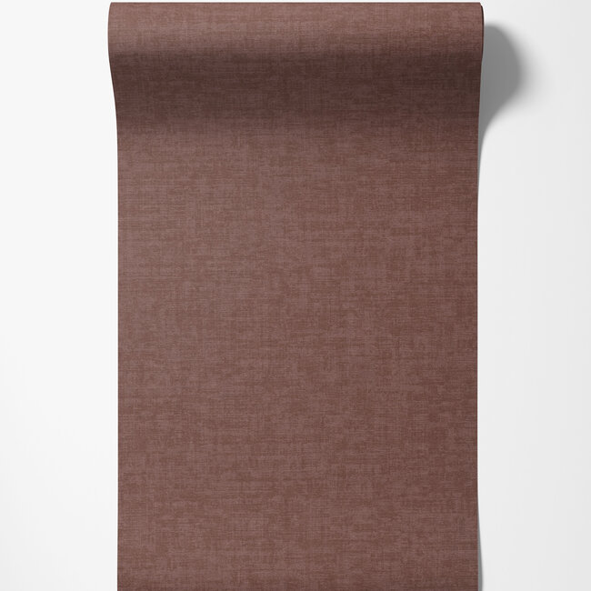 Dutch Wallcoverings Vliesbehang - Linen & Textures - uni roodbruin - VT10036