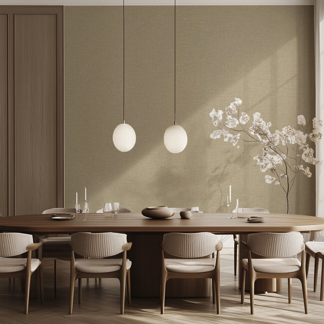 Dutch Wallcoverings Dutch Wallcoverings - Linen & Textures - uni beige - Vliesbehang - 10m x 53cm - LT10027