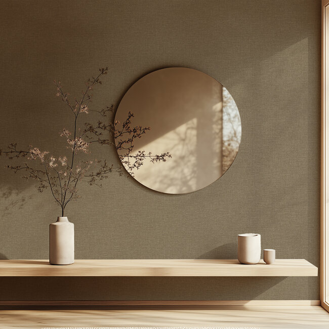 Dutch Wallcoverings Dutch Wallcoverings - Linen & Textures - uni bruin- Vliesbehang - 10m x 53cm - LT10029