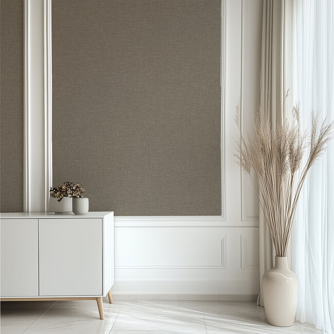 Dutch Wallcoverings Vliesbehang - Linen & Textures - uni taupe - LT10031