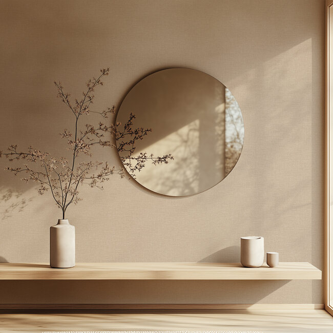 Dutch Wallcoverings Vliesbehang - Linen & Textures - uni roze - LT10033