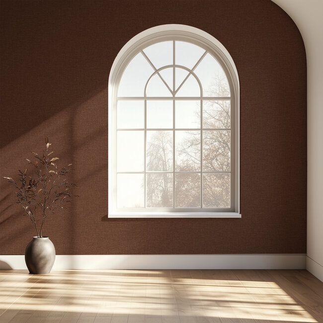 Dutch Wallcoverings Vliesbehang - Linen & Textures - uni rood - LT10038