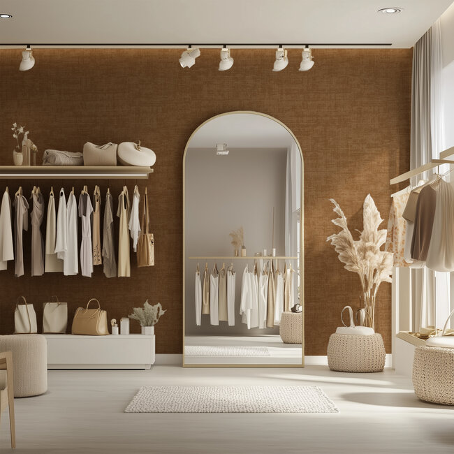 Dutch Wallcoverings Vliesbehang - Linen & Textures - uni terra - VT10026