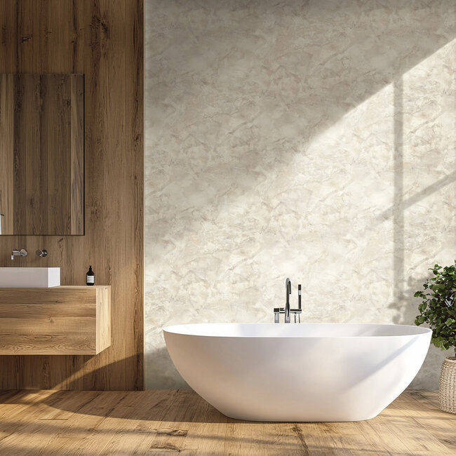 Dutch Wallcoverings Dutch Wallcoverings - FC Carrara 4- 10mx106cm - Vliesbehang - 10m x 106cm - 86646