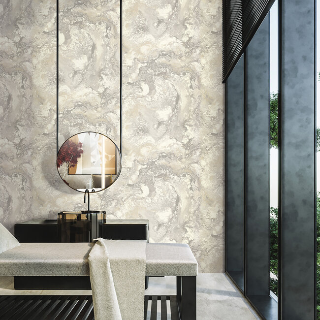 Dutch Wallcoverings Dutch Wallcoverings - FC Carrara Best- 10mx106cm - Vliesbehang - 10m x 106cm - 82667