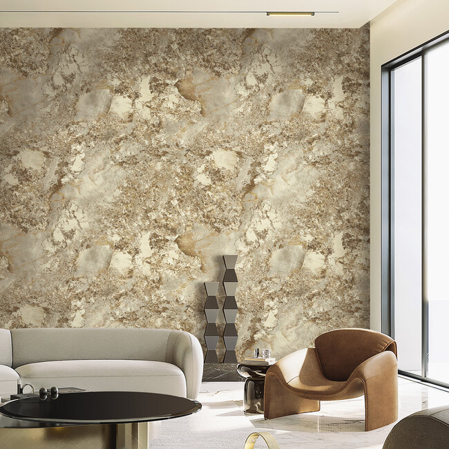 Dutch Wallcoverings Dutch Wallcoverings - FC Carrara Best- 10mx106cm - Vliesbehang - 10m x 106cm - 85601