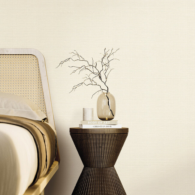 Dutch Wallcoverings Dutch Wallcoverings - FC Essential- uni creme 10mx106cm - Vliesbehang - 10m x 53cm - 73602