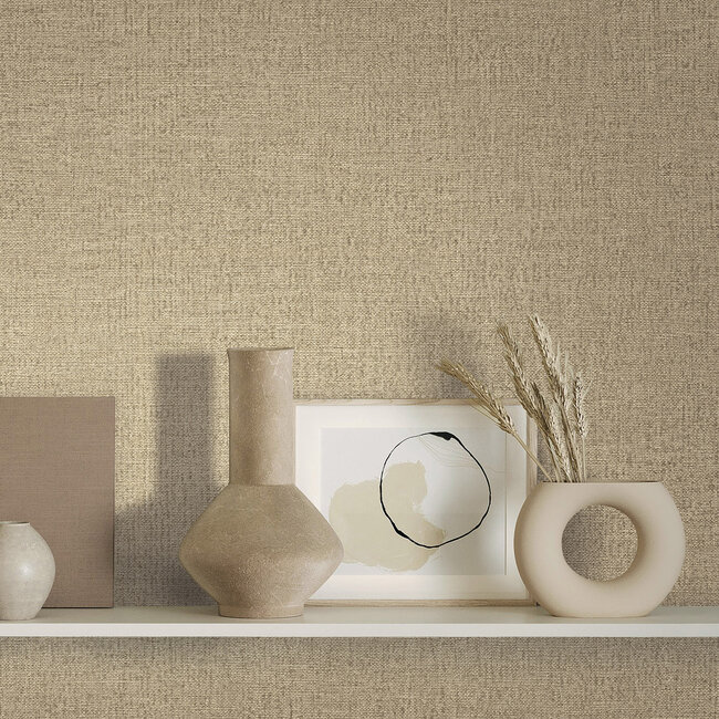 Dutch Wallcoverings Dutch Wallcoverings - FC Essential- uni beige 10mx106cm - Vliesbehang - 10m x 53cm - 73627