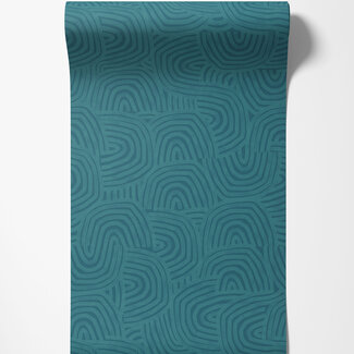 Dutch Wallcoverings Dutch Wallcoverings - FC Glasshouse- Venation Teal - GHS50127W