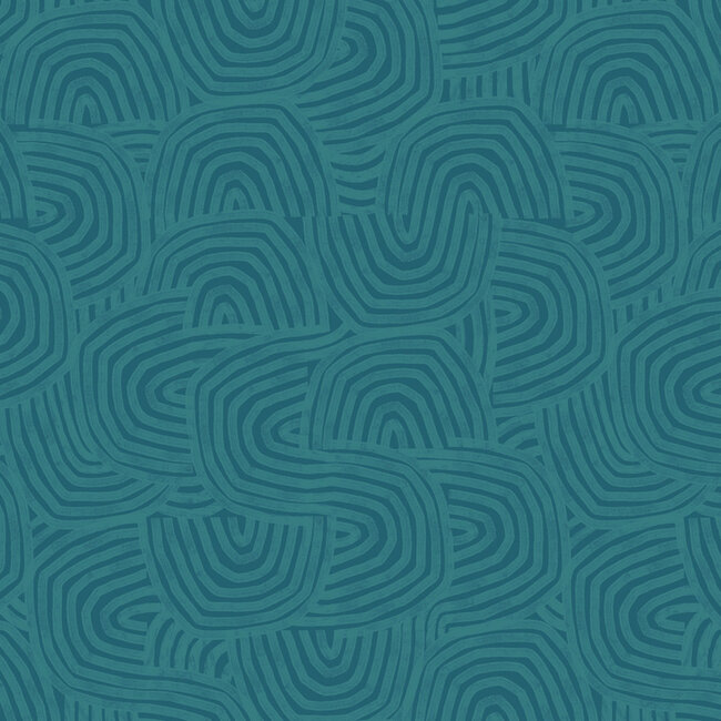 Dutch Wallcoverings Dutch Wallcoverings - FC Glasshouse- Venation Teal - Vliesbehang - 10m x 50cm - GHS50127W