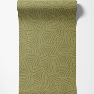 Dutch Wallcoverings Dutch Wallcoverings - FC Glasshouse- Venation Olive - GHS50130W