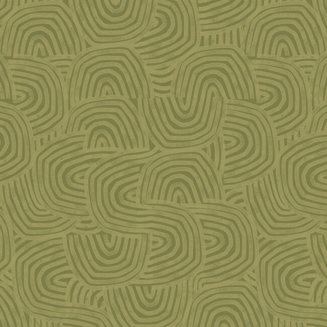 Dutch Wallcoverings Dutch Wallcoverings - FC Glasshouse- Venation Olive - Vliesbehang - 10m x 50cm - GHS50130W