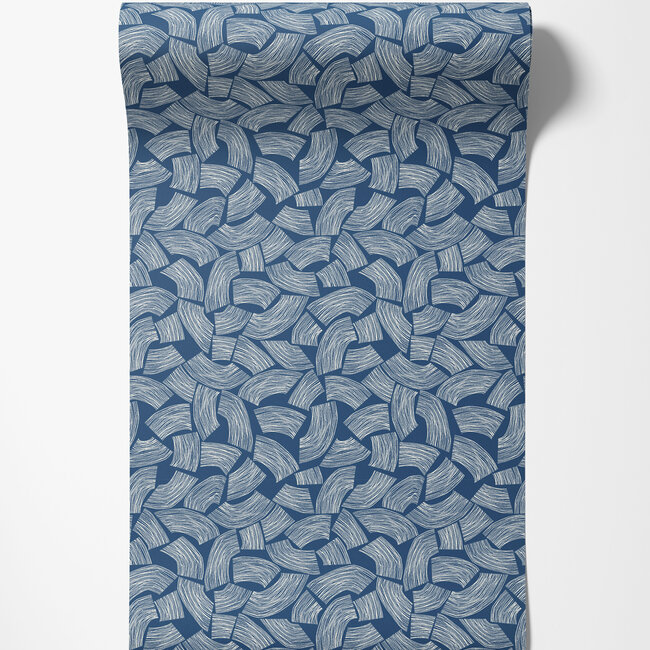 Dutch Wallcoverings Dutch Wallcoverings - FC Glasshouse- Elements Indigo  - Vliesbehang - 10m x 50cm - GHS50164W