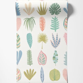 Dutch Wallcoverings Dutch Wallcoverings - FC Glasshouse- Leaf Boogie Pastel - GHS50101W