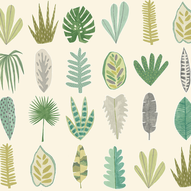 Dutch Wallcoverings Dutch Wallcoverings - FC Glasshouse- Leaf Boogie Forest - Vliesbehang - 10m x 50cm - GHS50105W
