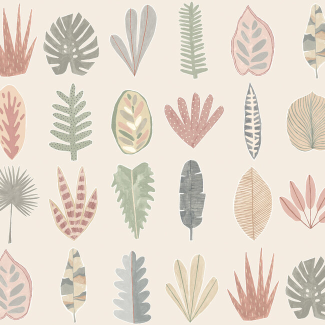Dutch Wallcoverings Dutch Wallcoverings - FC Glasshouse- Leaf Boogie Linen - Vliesbehang - 10m x 50cm - GHS50106W