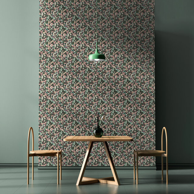 Dutch Wallcoverings Dutch Wallcoverings - FC Glasshouse- Flora Ditsy Midnight  - Vliesbehang - 10m x 50cm - GHS50110W