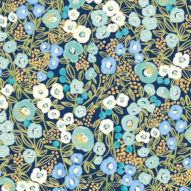 Dutch Wallcoverings Dutch Wallcoverings - FC Glasshouse- Flora Ditsy Cerulean - Vliesbehang - 10m x 50cm - GHS50111W