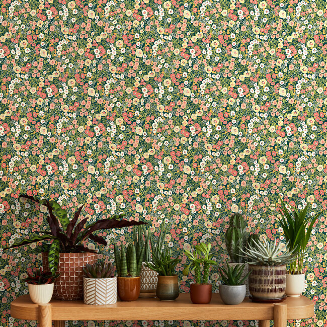 Dutch Wallcoverings Dutch Wallcoverings - FC Glasshouse- Flora Ditsy Juniper/Ginger - Vliesbehang - 10m x 50cm - GHS50114W