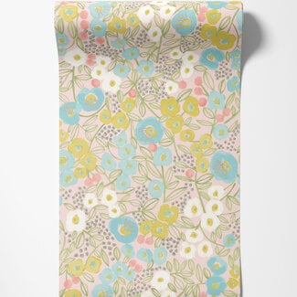 Dutch Wallcoverings Dutch Wallcoverings - FC Glasshouse- Flora Blush/Lime - GHS50120W