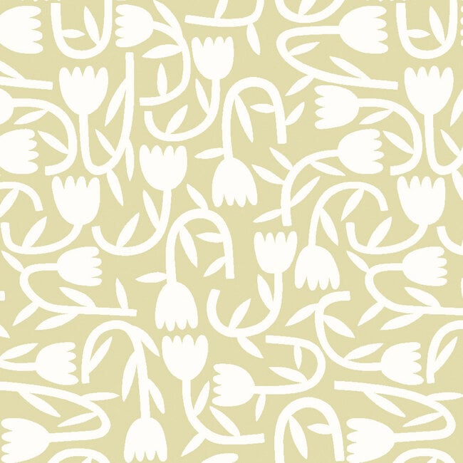 Dutch Wallcoverings Dutch Wallcoverings - FC Glasshouse- Tiny Tulip Apple - Vliesbehang - 10m x 50cm - GHS50132W