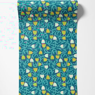 Dutch Wallcoverings Dutch Wallcoverings - FC Glasshouse- Tiny Tulip Azure - GHS50136W