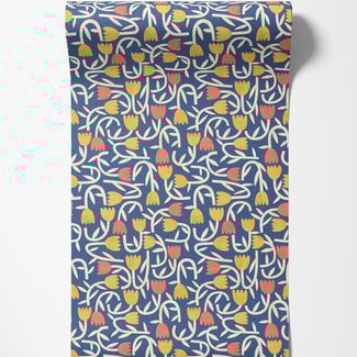 Dutch Wallcoverings Dutch Wallcoverings - FC Glasshouse- Tiny Tulip Indigo - GHS50137W