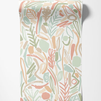 Dutch Wallcoverings Dutch Wallcoverings - FC Glasshouse- Verdure Sage/Apricot - GHS50144W