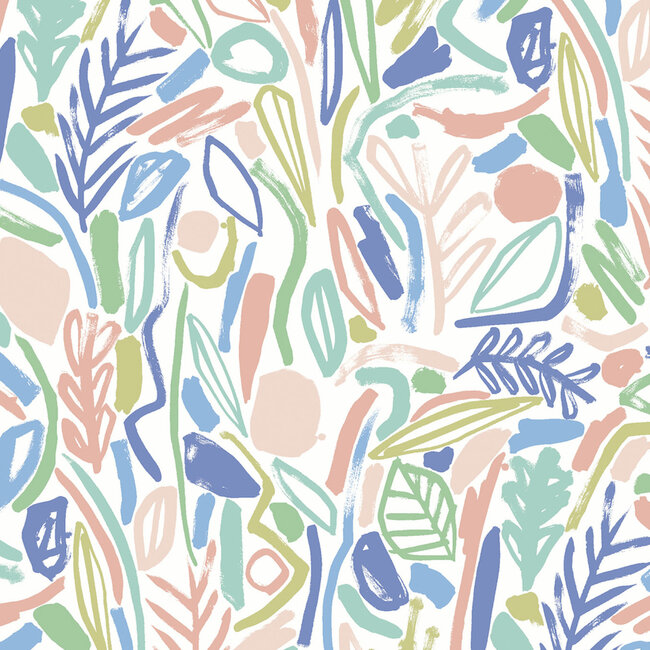 Dutch Wallcoverings Dutch Wallcoverings - FC Glasshouse- Verdure Periwinkle  - Vliesbehang - 10m x 50cm - GHS50145W