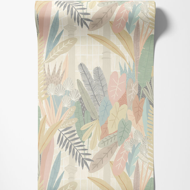 Dutch Wallcoverings Dutch Wallcoverings - FC Glasshouse- Glasshouse Blush/Apricot - Vliesbehang - 10m x 50cm - GHS50149W