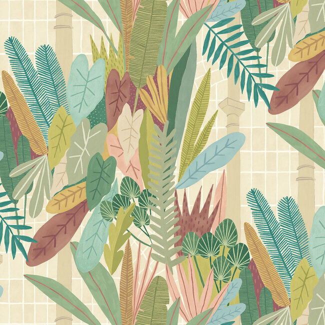 Dutch Wallcoverings Dutch Wallcoverings - FC Glasshouse- Glasshouse Forest/Chestnut - Vliesbehang - 10m x 50cm - GHS50152W