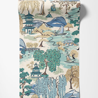 Dutch Wallcoverings Dutch Wallcoverings - Hanashi - Oka Indigo - HAN50103W