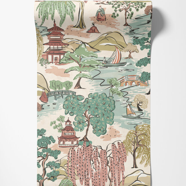 Dutch Wallcoverings Dutch Wallcoverings - Hanashi - Oka Blossom - Vliesbehang - 10m x 50cm - HAN50104W