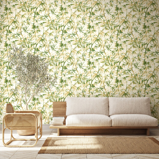 Dutch Wallcoverings Dutch Wallcoverings - Hanashi - Shadow Bamboo Willow - Vliesbehang - 10m x 50cm - HAN50111W