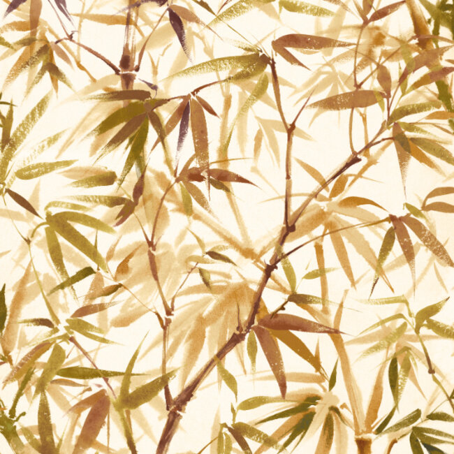 Dutch Wallcoverings Dutch Wallcoverings - Hanashi - Shadow Bamboo Goldenrod - Vliesbehang - 10m x 50cm - HAN50112W
