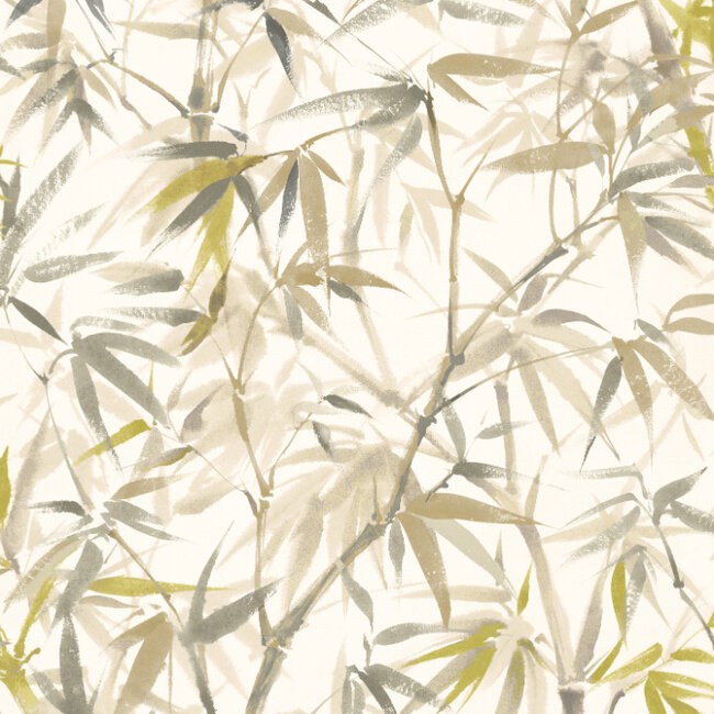 Dutch Wallcoverings Dutch Wallcoverings - Hanashi - Shadow Bamboo Oyster - Vliesbehang - 10m x 50cm - HAN50113W