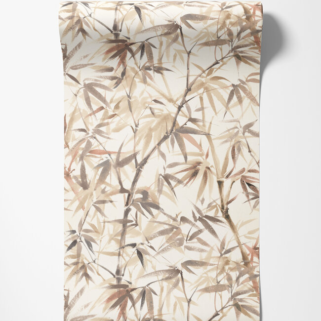Dutch Wallcoverings Dutch Wallcoverings - Hanashi - Shadow Bamboo Latte - Vliesbehang - 10m x 50cm - HAN50114W