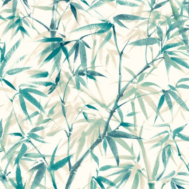 Dutch Wallcoverings Dutch Wallcoverings - Hanashi - Shadow Bamboo Peacock - Vliesbehang - 10m x 50cm - HAN50115W