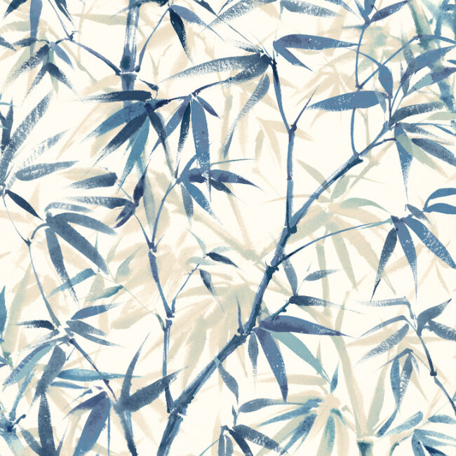 Dutch Wallcoverings Dutch Wallcoverings - Hanashi - Shadow Bamboo Sapphire - Vliesbehang - 10m x 50cm - HAN50116W