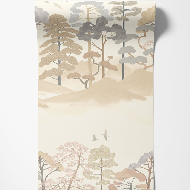 Dutch Wallcoverings Dutch Wallcoverings - Hanashi - Kigi Bisque - Vliesbehang - 10m x 50cm - HAN50120W