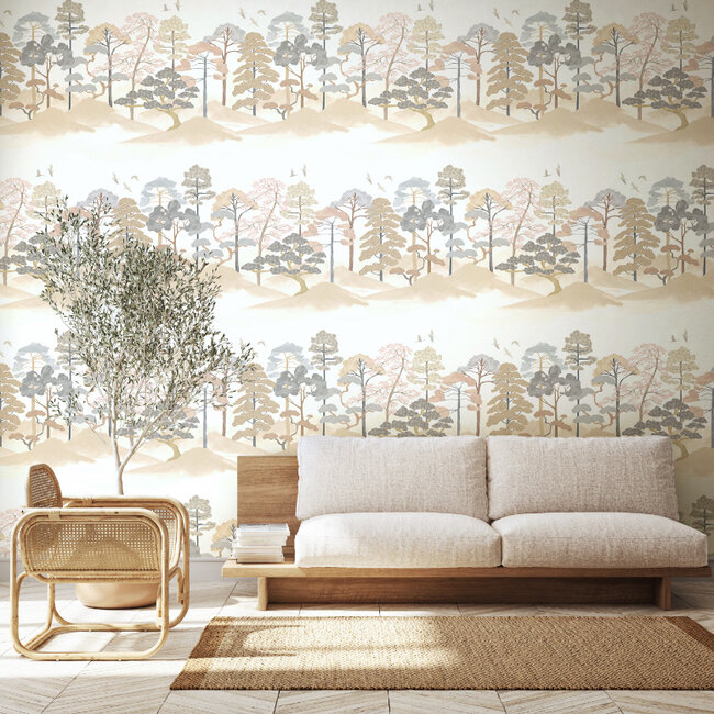 Dutch Wallcoverings Dutch Wallcoverings - Hanashi - Kigi Bisque - Vliesbehang - 10m x 50cm - HAN50120W