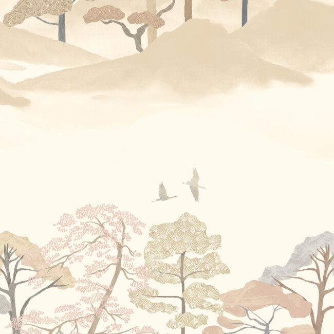 Dutch Wallcoverings Dutch Wallcoverings - Hanashi - Kigi Bisque - Vliesbehang - 10m x 50cm - HAN50120W