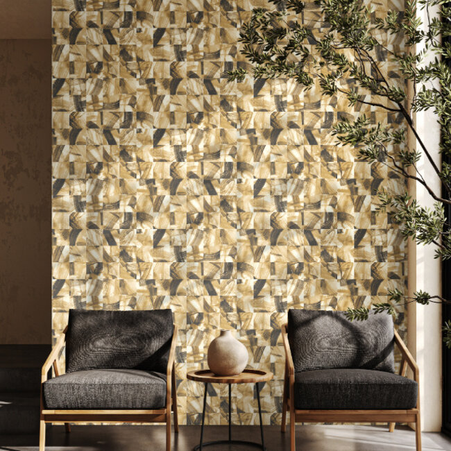 Dutch Wallcoverings Dutch Wallcoverings - Hanashi - Maku Sable Mix - Vliesbehang - 10m x 50cm - HAN50123W