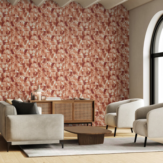 Dutch Wallcoverings Dutch Wallcoverings - Hanashi - Maku Cochineal - Vliesbehang - 10m x 50cm - HAN50124W