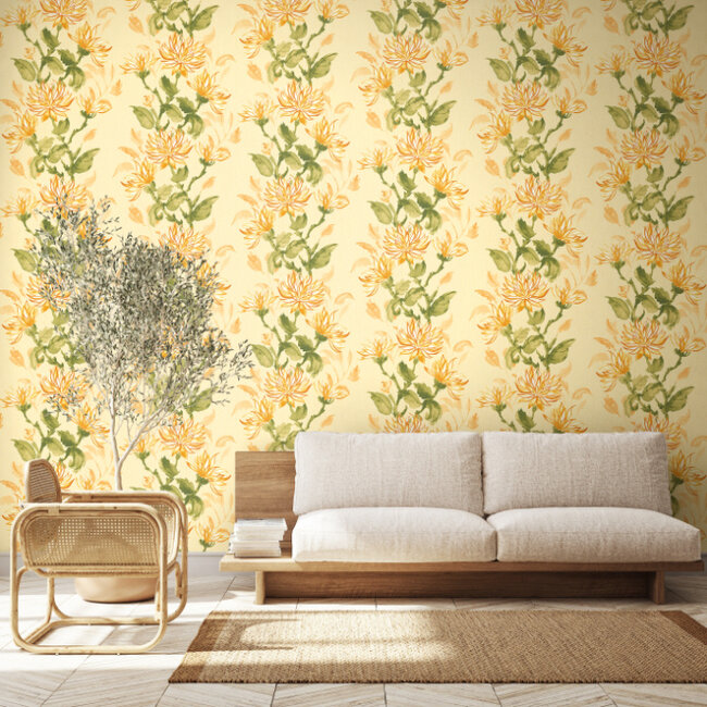 Dutch Wallcoverings Dutch Wallcoverings - Hanashi - Kiku Sunrise - Vliesbehang - 10m x 50cm - HAN50126W