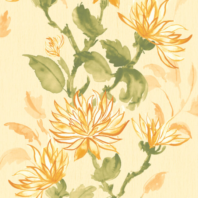 Dutch Wallcoverings Dutch Wallcoverings - Hanashi - Kiku Sunrise - Vliesbehang - 10m x 50cm - HAN50126W
