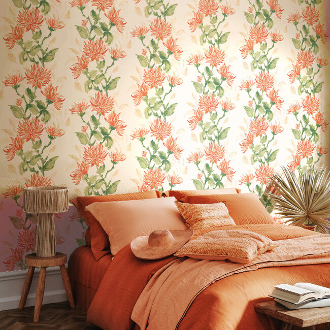 Dutch Wallcoverings Dutch Wallcoverings - Hanashi - Kiku Coral - Vliesbehang - 10m x 50cm - HAN50129W